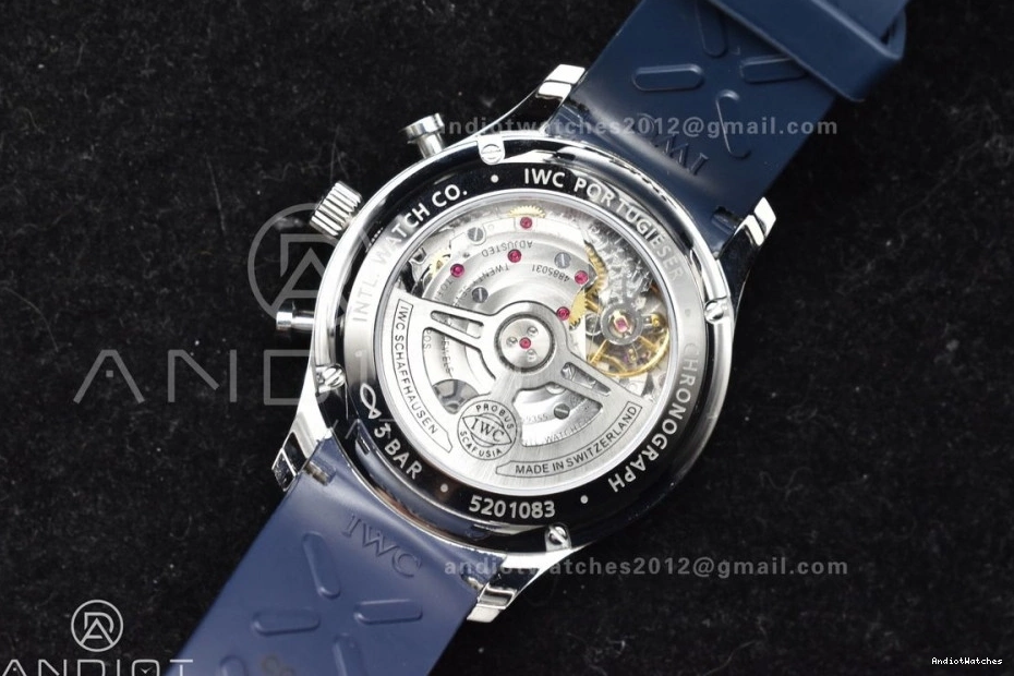 White IW3716 Z+F Edition Strap Dial Best Chrono A Blue WeatherProof Blue 1011 Portuguese Rubber 1:1 on 0922